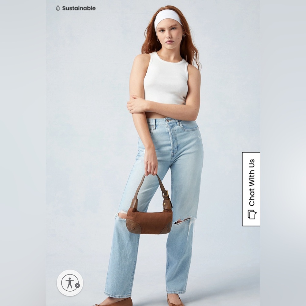 PACSUN eco light blue dad jean
